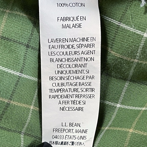 LL Bean Plaid Wrinkle Resistant Traditional Fit Short Sleeve Button Down Shirt L - Picture 14 of 14